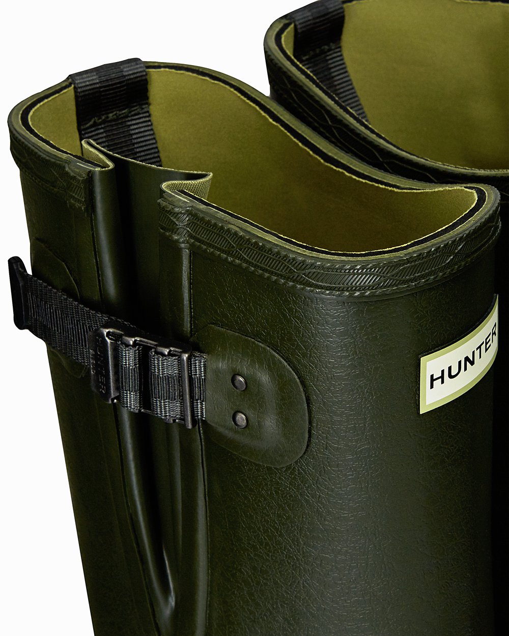 Hunter Hombre Balmoral Adjustable 3Mm Neoprene - Botas de Lluvia Verde Oscuro Oliva - 683-BFVDTE